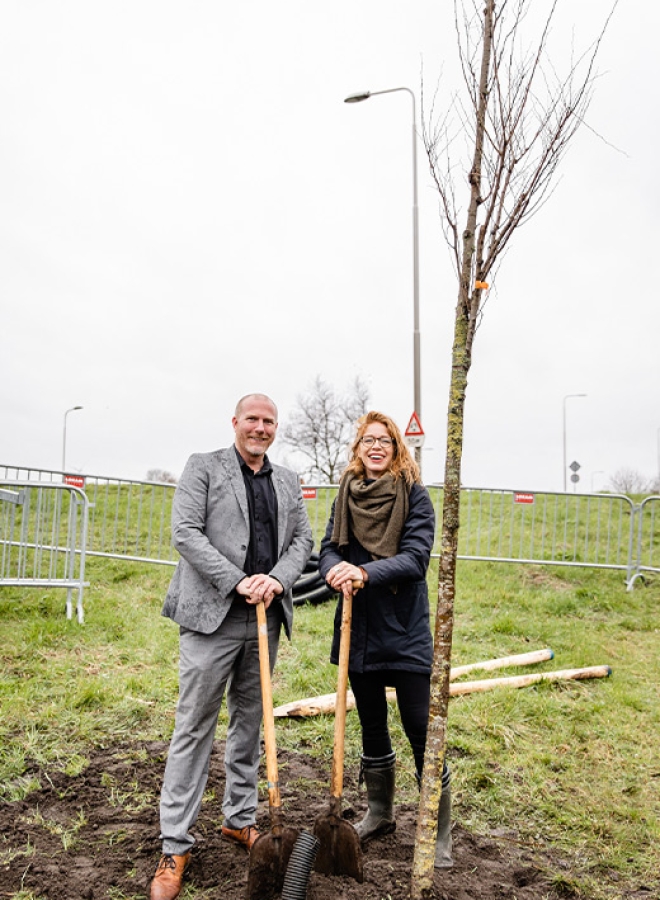 Marleen van Heijningen en Wethouder Michiel Ferwerda